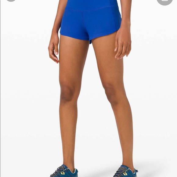 Cerulean blue speed up shorts size 4 lululemon - Picture 7 of 8